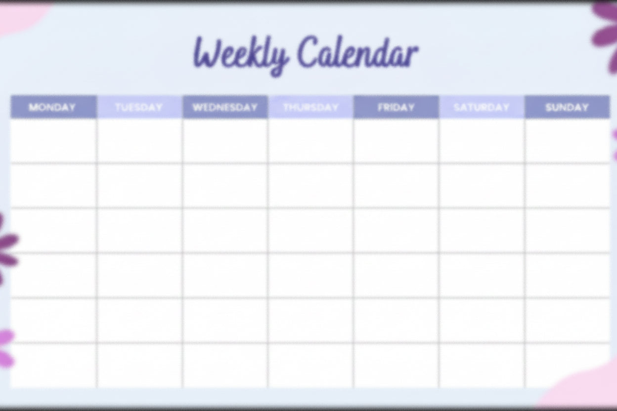 Weekly calendar