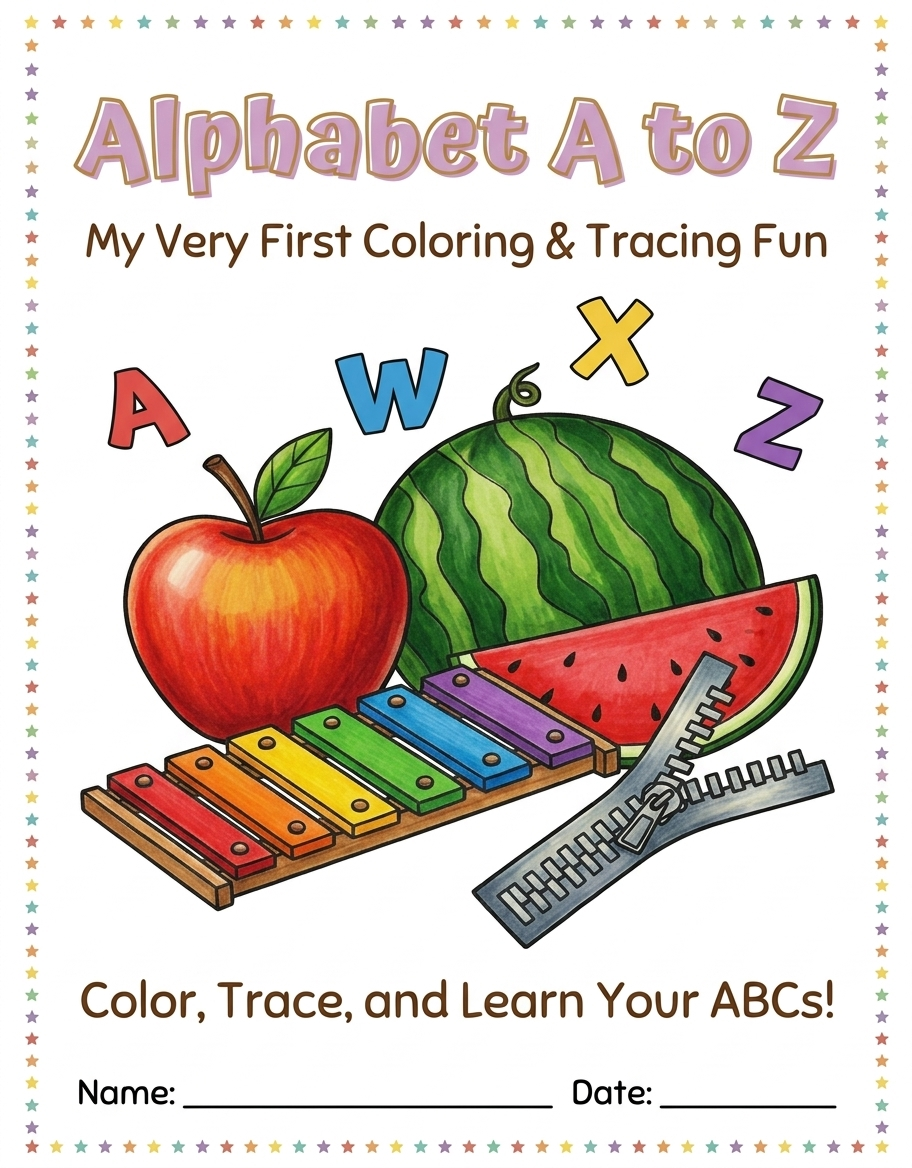 The alphabets coloring book
